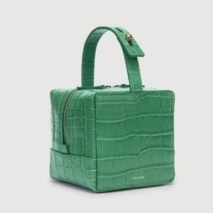 Frame Denim Green Croc-Embossed Bag